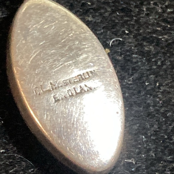 Sterling Thomas L Mott butterfly wing pendant with chain. - Picture 4 of 7